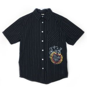 3/$15 Faded Glory Black Front Button Top, size XL.